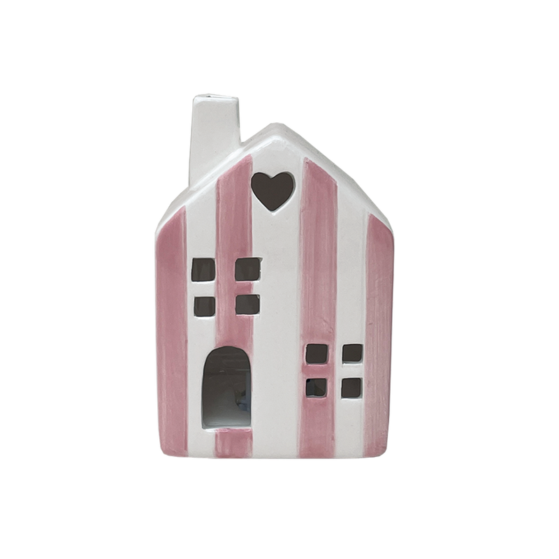 Petite maison rayée lumineuse