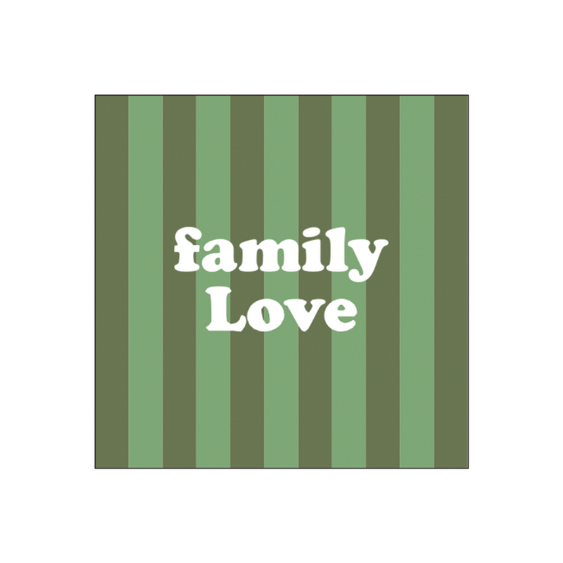 Serviettes en papier rayées Family Love