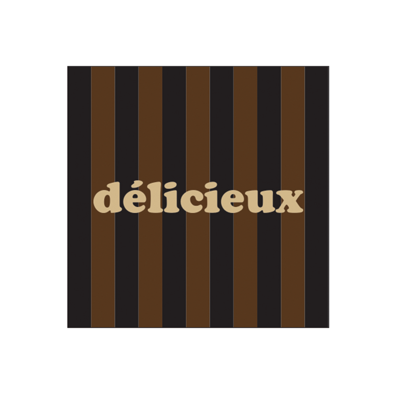 Serviettes en papier rayées délicieux