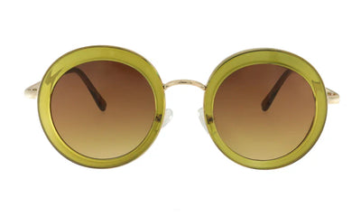 Lunettes de soleil rondes vertes