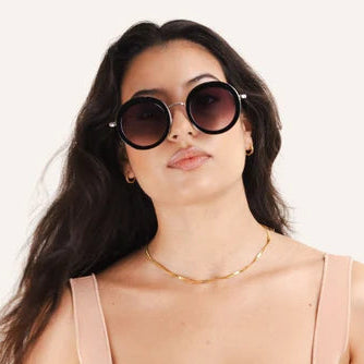 Lunettes de soleil rondes noires
