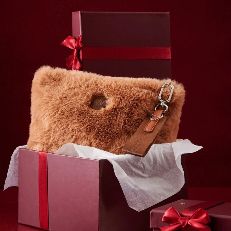 Pochette camel velours