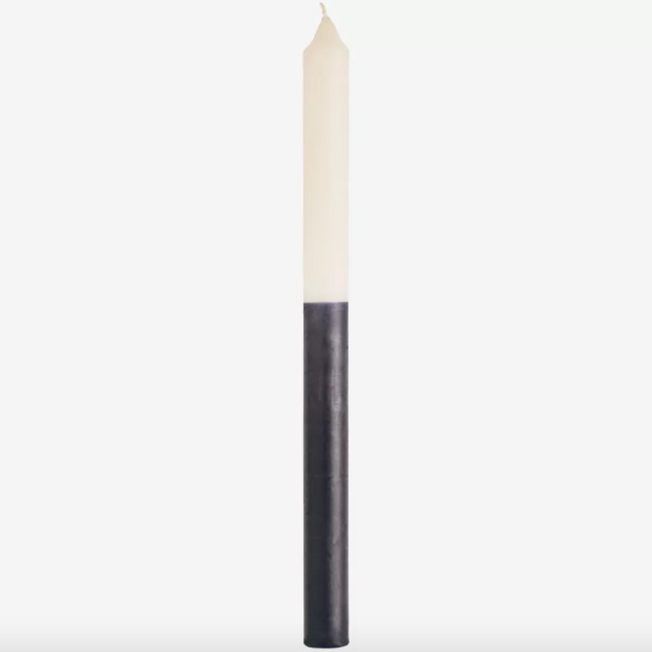 Bougie bicolore noire et blanche