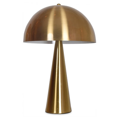 Lampe champignon métal doré avec pied cône