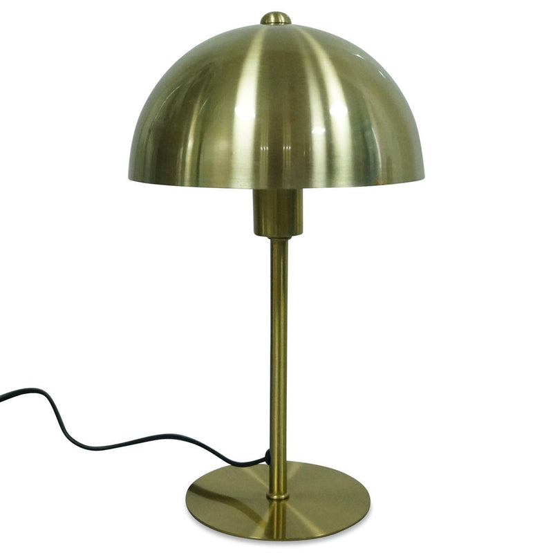 Lampe champignon métal doré avec pied tige