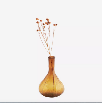 Mini vase en verre recyclé ambre