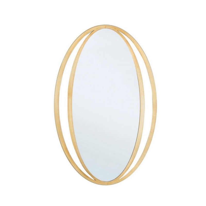 Miroir ovale double trait