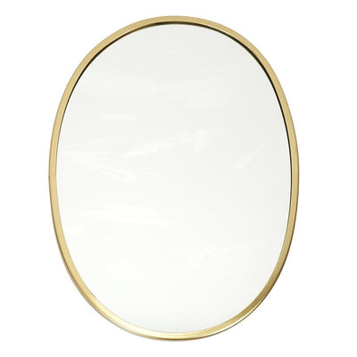 Miroir ovale au contour doré