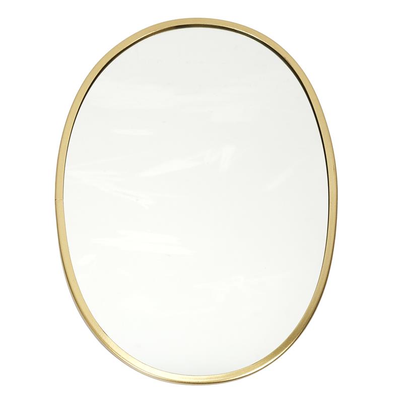 Miroir ovale au contour doré