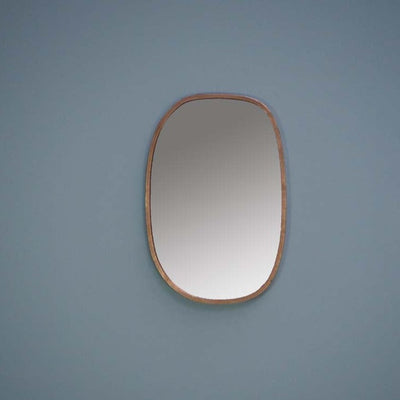 Miroir ovale bord métal