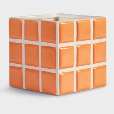 Pot carré - Orange