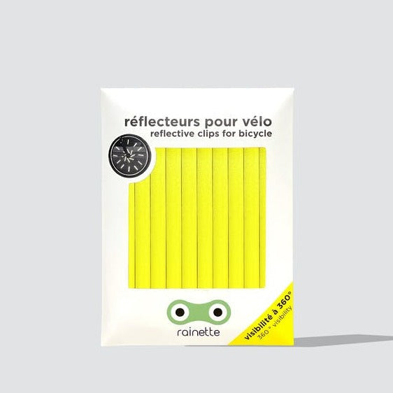 Réflecteur pour roues de vélo jaune fluo