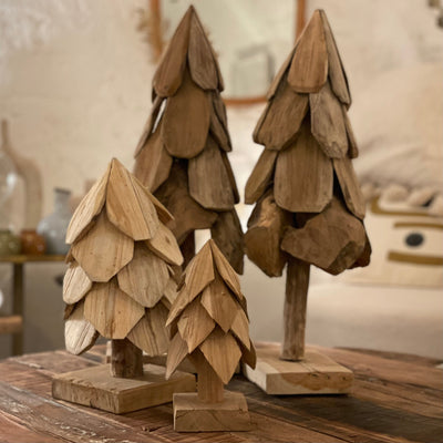 Sapin de Noël en bois recyclé