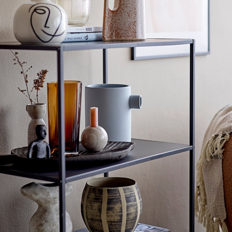 Vase en verre marron