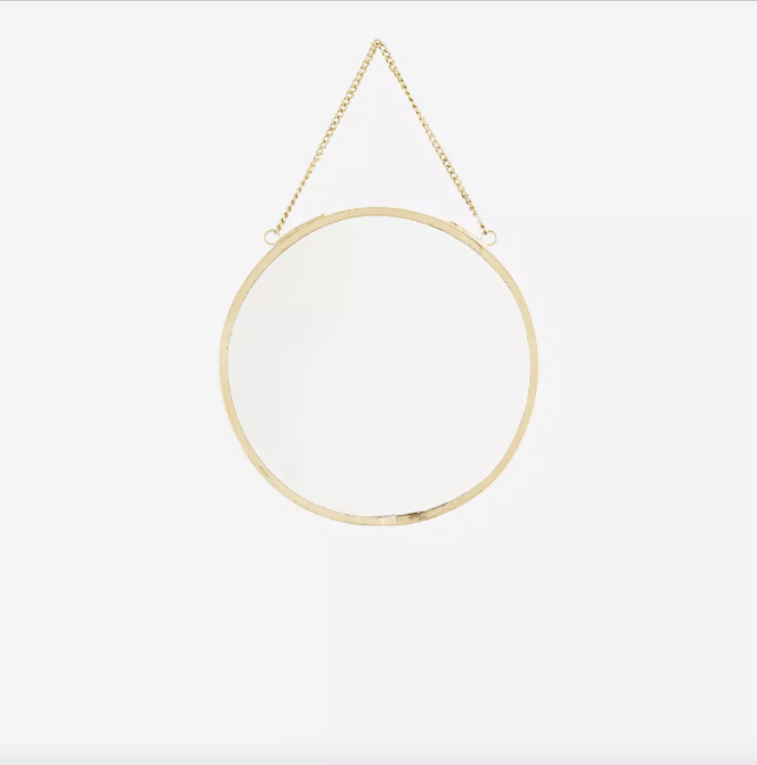 Miroir rond avec chaîne
