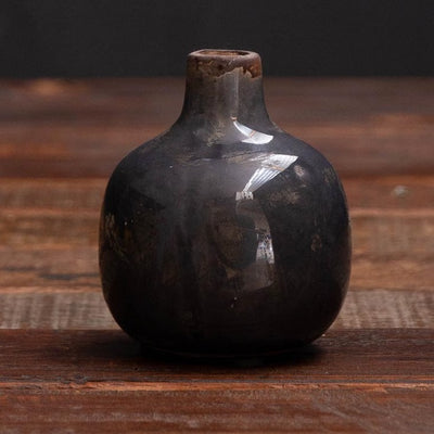 Vase céramique - Gris noir