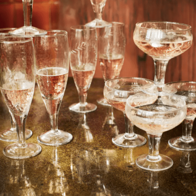 Verre à cocktail gravé